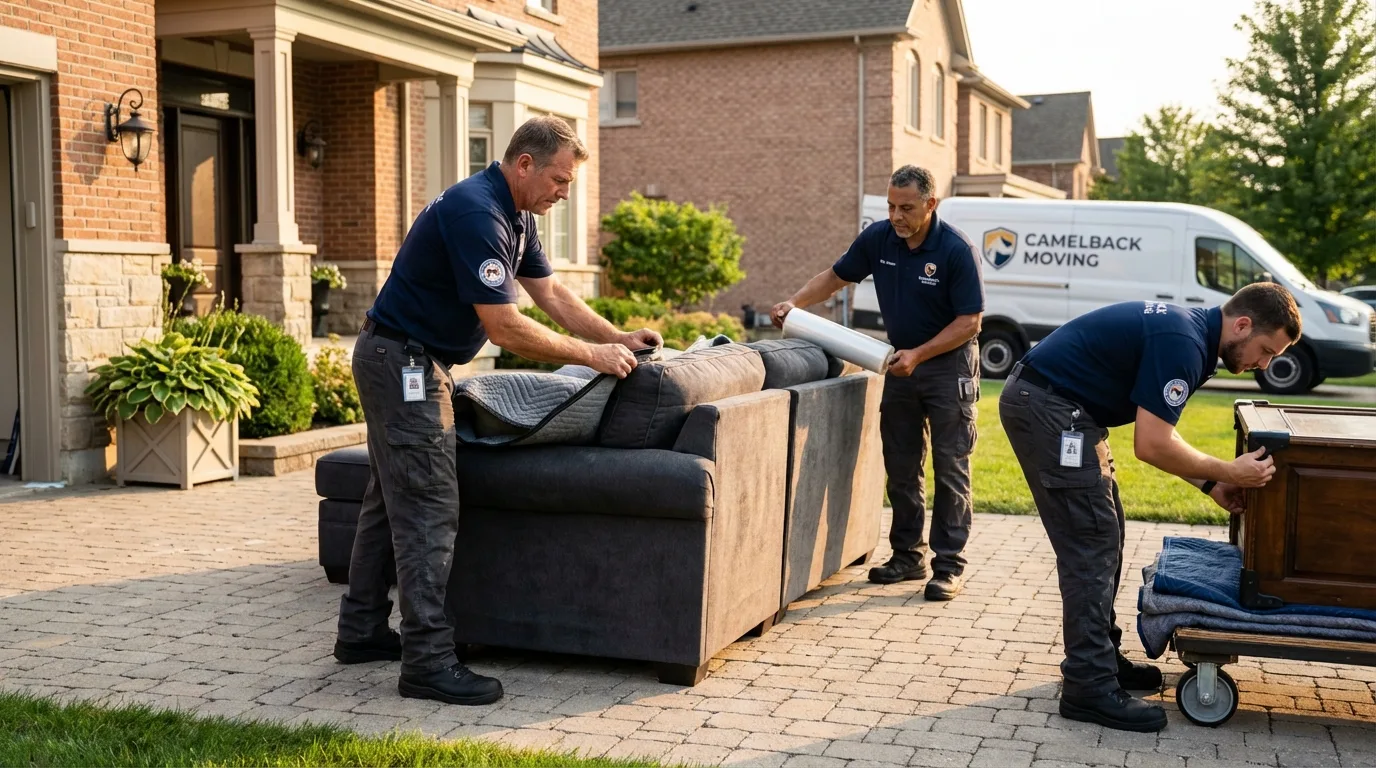Large estate moving crew wrapping furniture in Chipley, FL